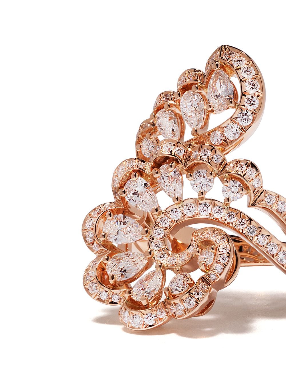фото Chopard кольцо из розового золота с бриллиантами