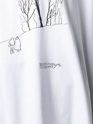 loose fit printed T-shirt展示图