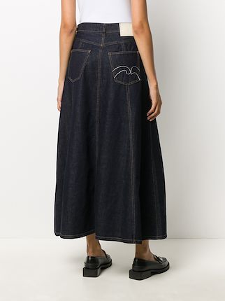 high-waisted denim skirt展示图