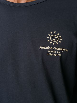 logo print cotton T-shirt展示图