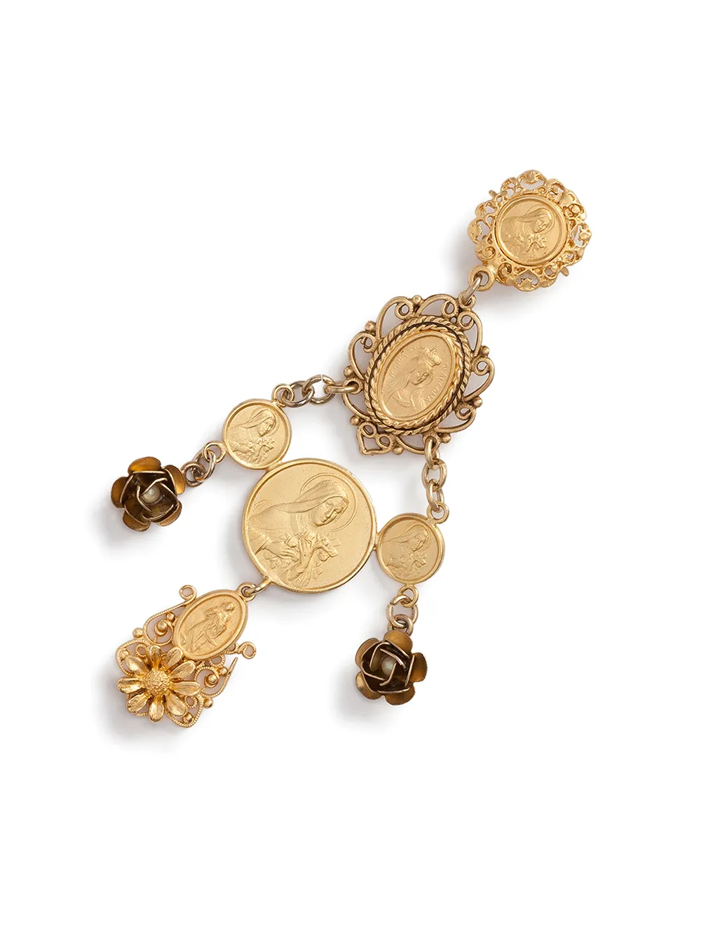 Dolce & Gabbana Oorbellen met verfraaide hanger - Goud