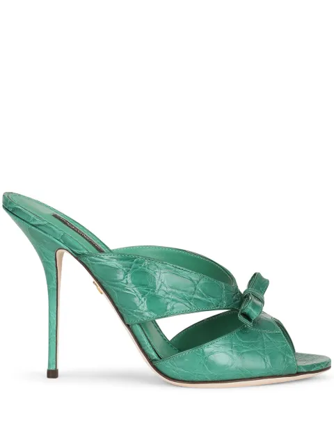 Dolce & Gabbana 105mm bow-detail leather sandals