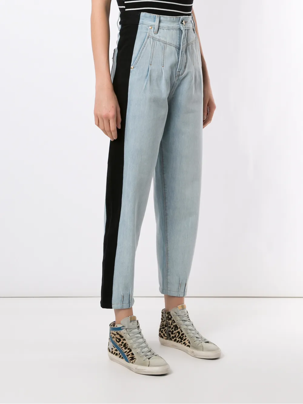 фото Amapô two-tone denim trousers