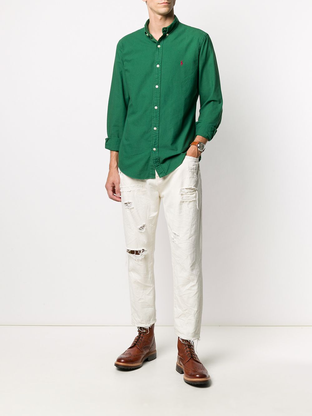 POLO RALPH LAUREN BUTTON-DOWN LOGO SHIRT