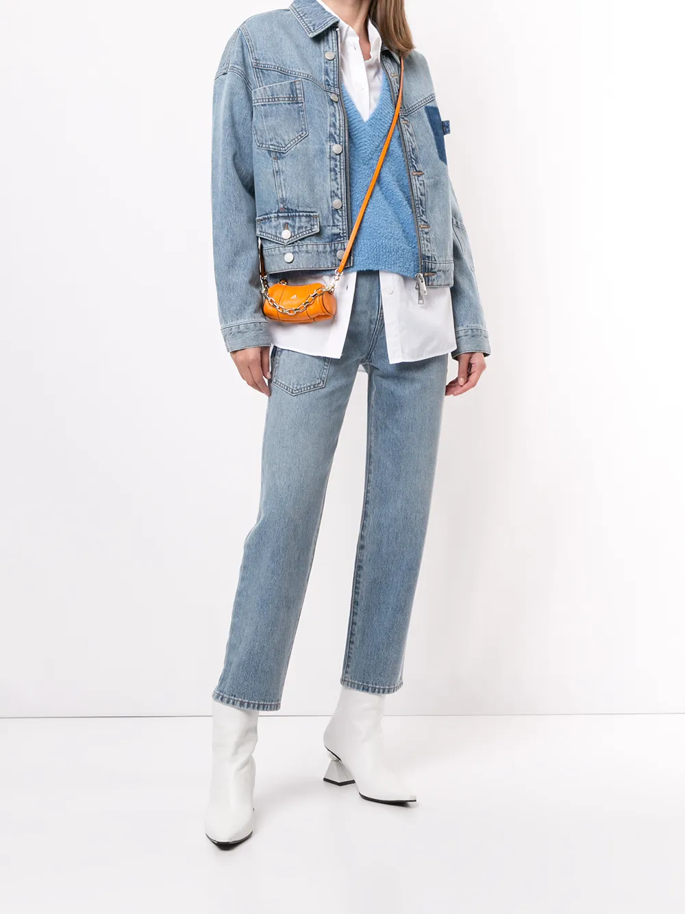 Image 2 of PortsPURE patchwork straight-leg jeans