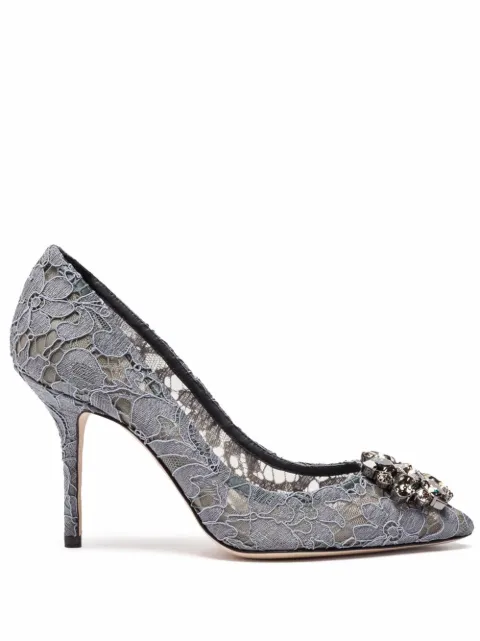 Dolce & Gabbana Taormina-lace crystal-embellished pumps