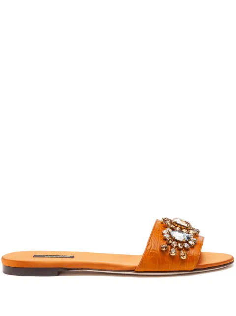 Dolce & Gabbana bejewelled leather sandals