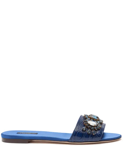 Dolce & Gabbana bejewelled leather sandals