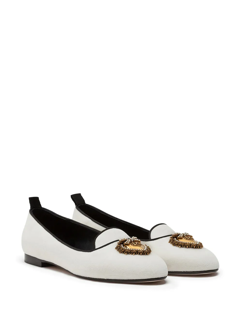Dolce & Gabbana Slippers met logoplakkaat Wit