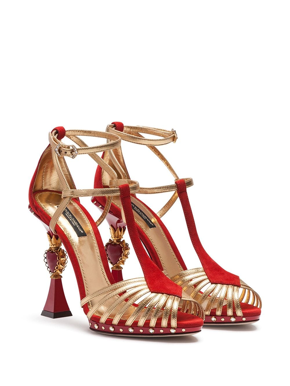 Image 2 of Dolce & Gabbana sculpted-heel suede sandals