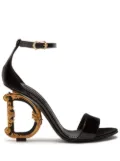Dolce & Gabbana Baroque DG 105mm leather sandals - Black