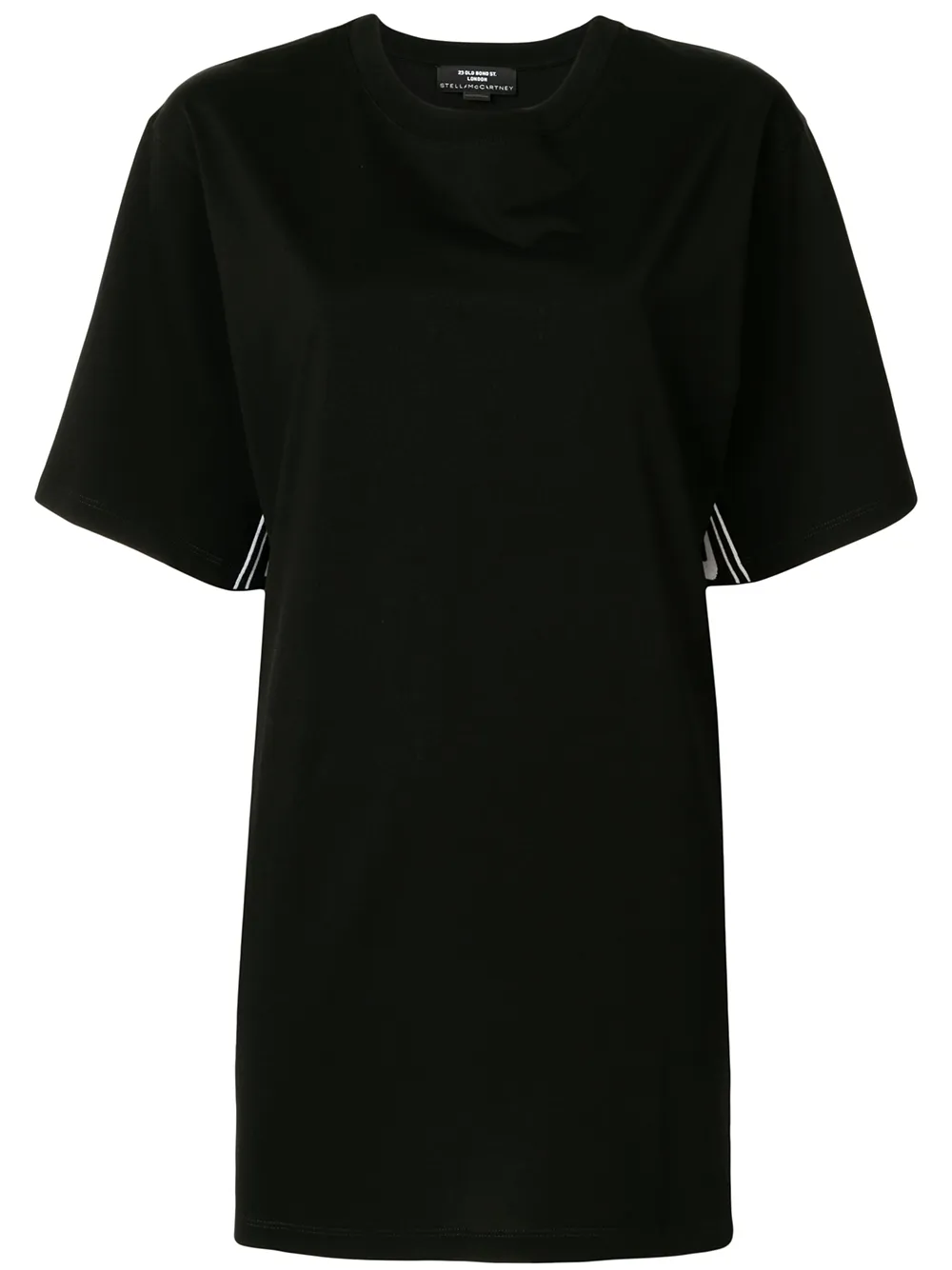 

Stella McCartney playera oversize con franjas del logo - Negro