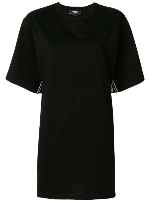 Stella McCartney logo-stripe oversized T-shirt