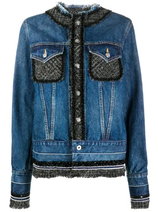 raw edge denim jacket