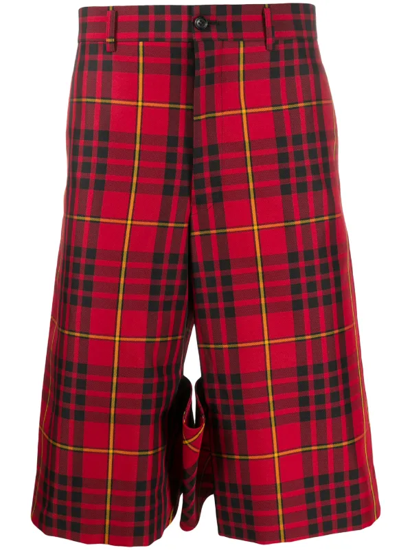plaid chino shorts