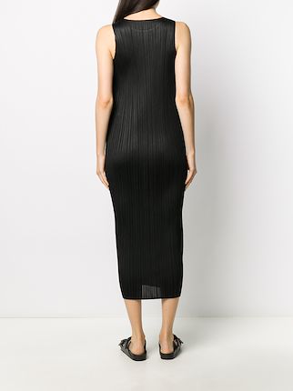 sleeveless pleated dress展示图