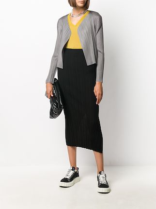 open-front pleated jacket展示图