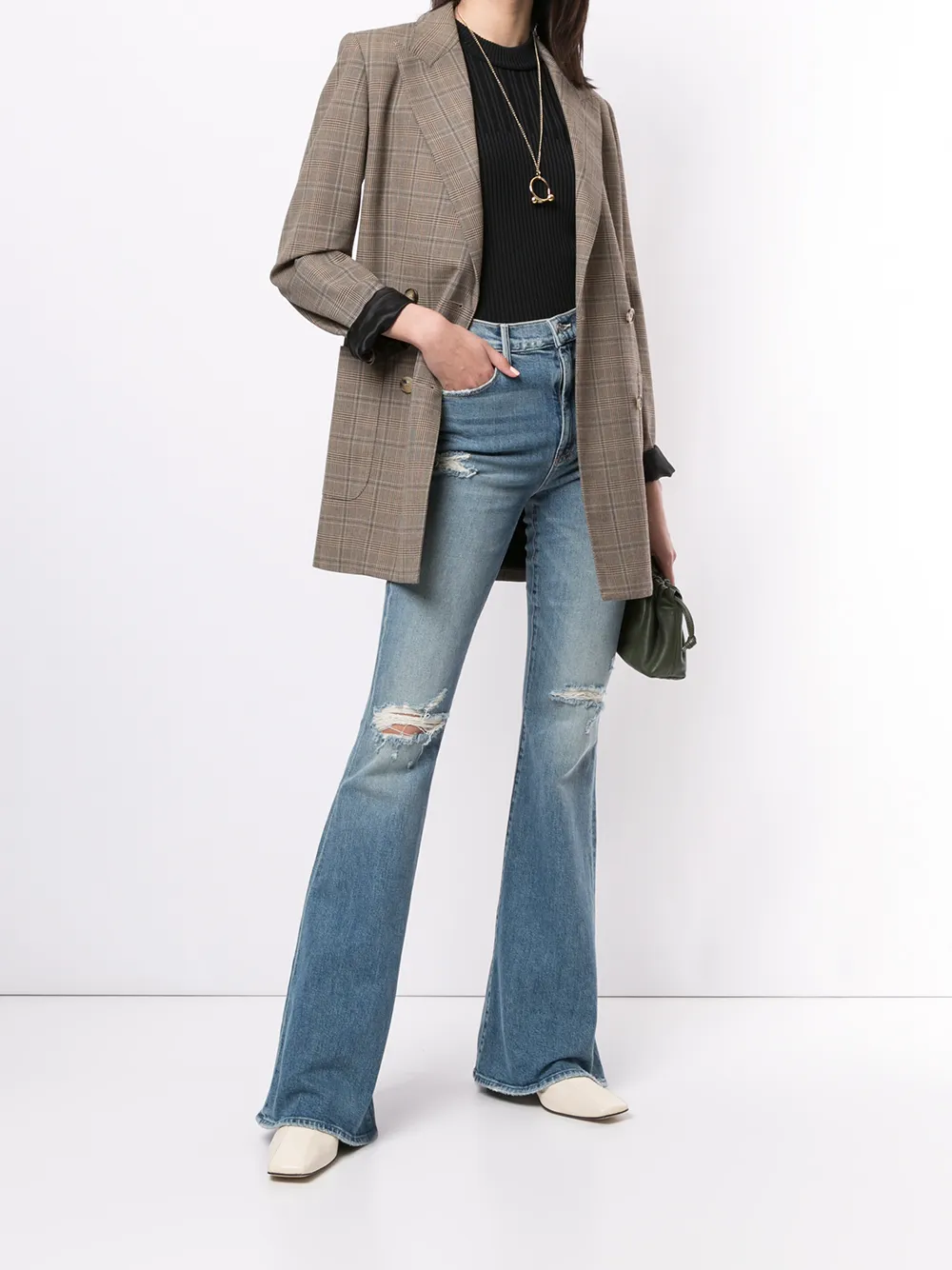 Image 2 of MOTHER Super Cruiser high-rise flared jeans