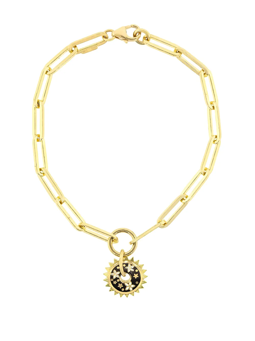 Foundrae pulsera Dark Blossom en oro amarillo de 18kt con diseño de eslabones | dorado | Image 1