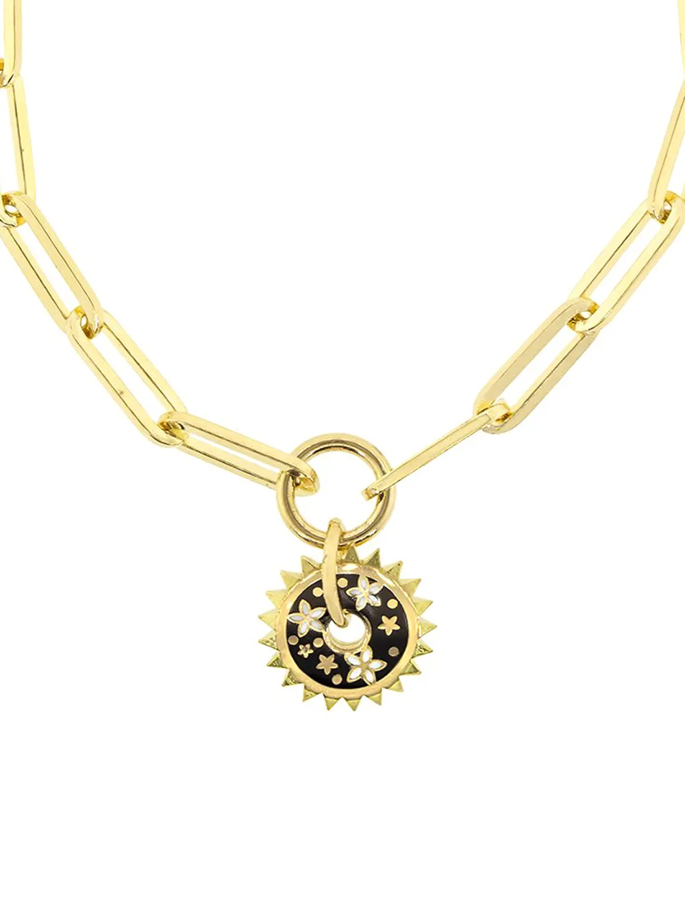 Foundrae pulsera Dark Blossom en oro amarillo de 18kt con diseño de eslabones | Image 2
