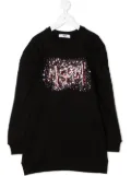 MSGM Kids sequined logo sweatshirt - Black