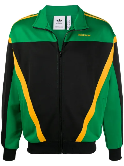 green adidas track jacket mens