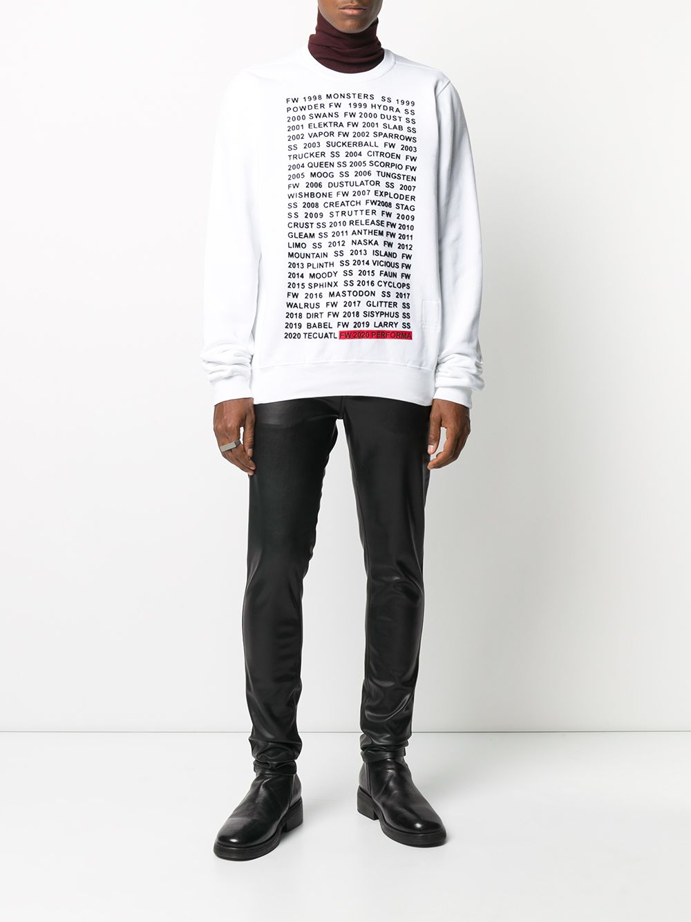 Rick Owens DRKSHDW Sweater met tekst - Wit