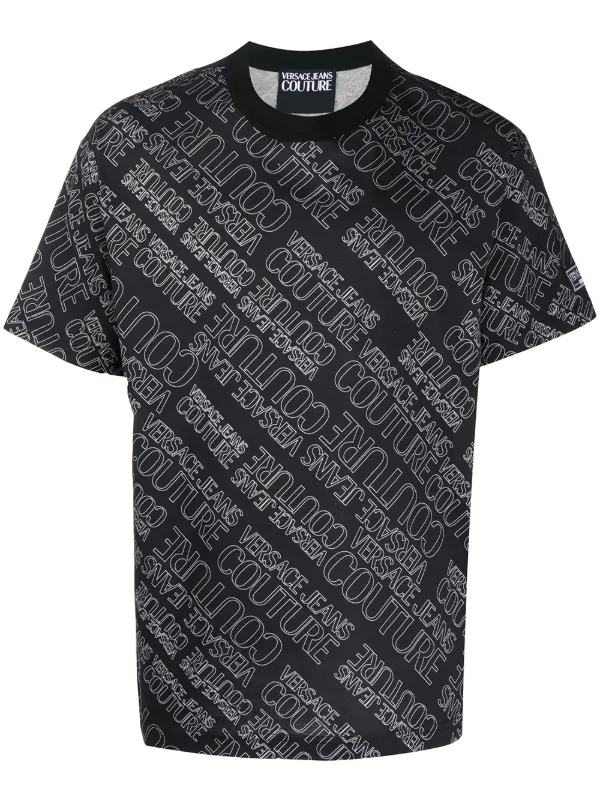 versace jeans crew neck logo sweatshirt black