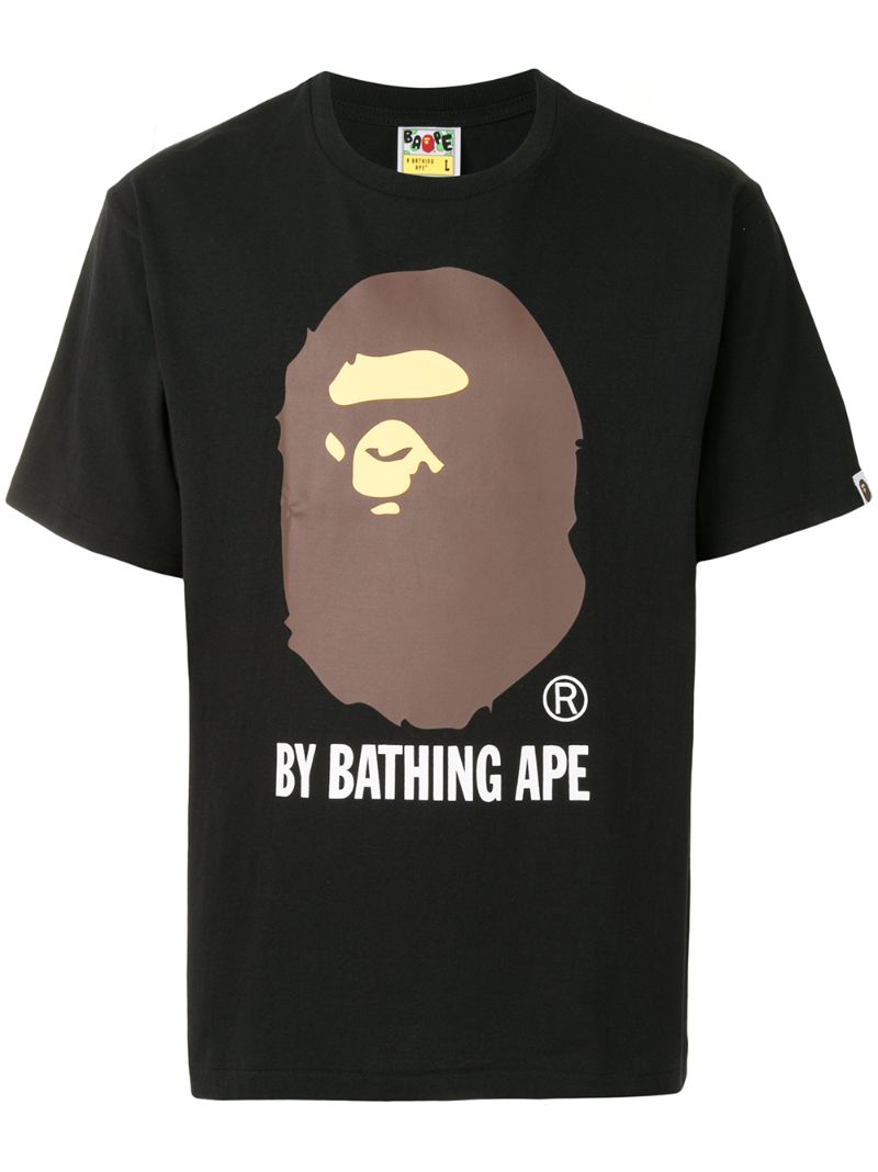 A Bathing Ape Graphic-print Crew Neck T-shirt In Black