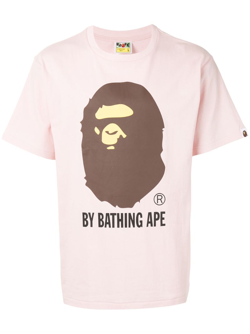 A Bathing Ape T-shirt Mit Grafischem Print In Pink