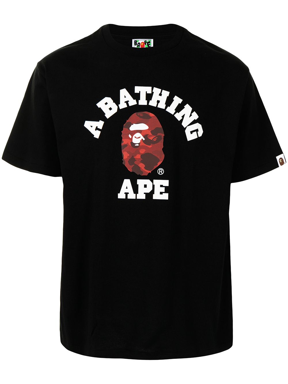 A Bathing Ape Logo印花t恤 In Black