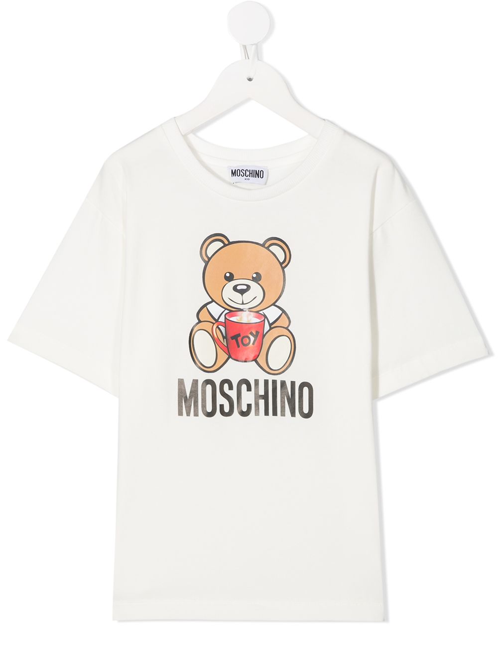 фото Moschino kids футболка teddy bear с принтом