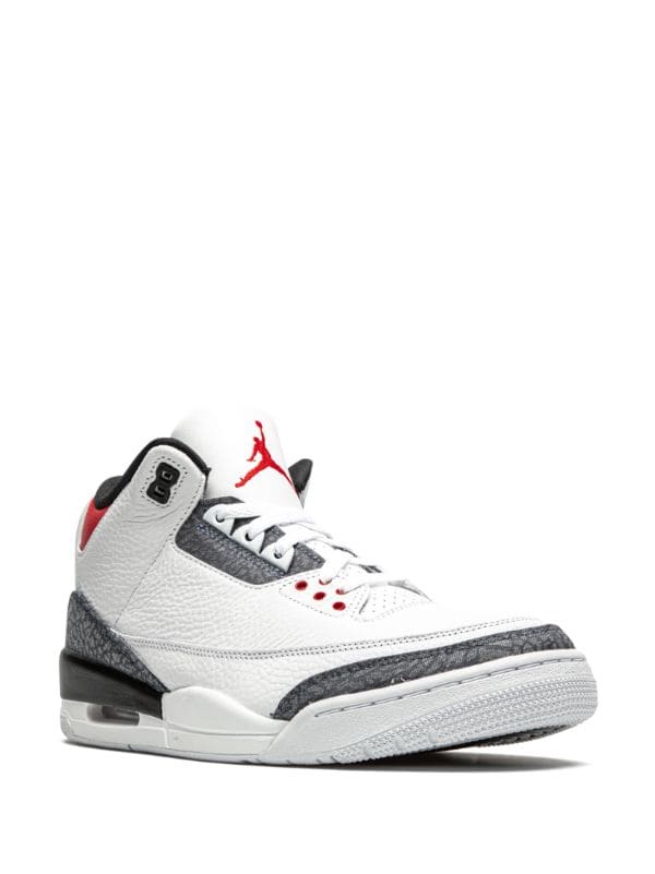 Shop White Jordan Air Jordan 3 Se Fire Red Denim Sneakers With Express Delivery Farfetch
