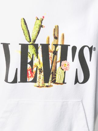 cactus print logo hoodie展示图