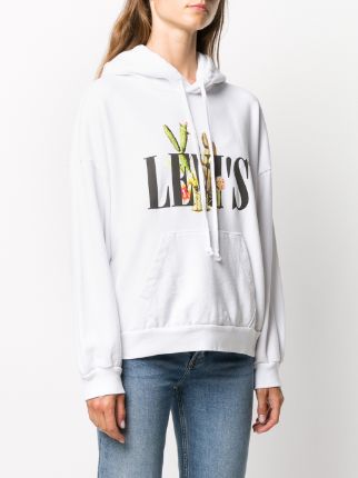 cactus print logo hoodie展示图