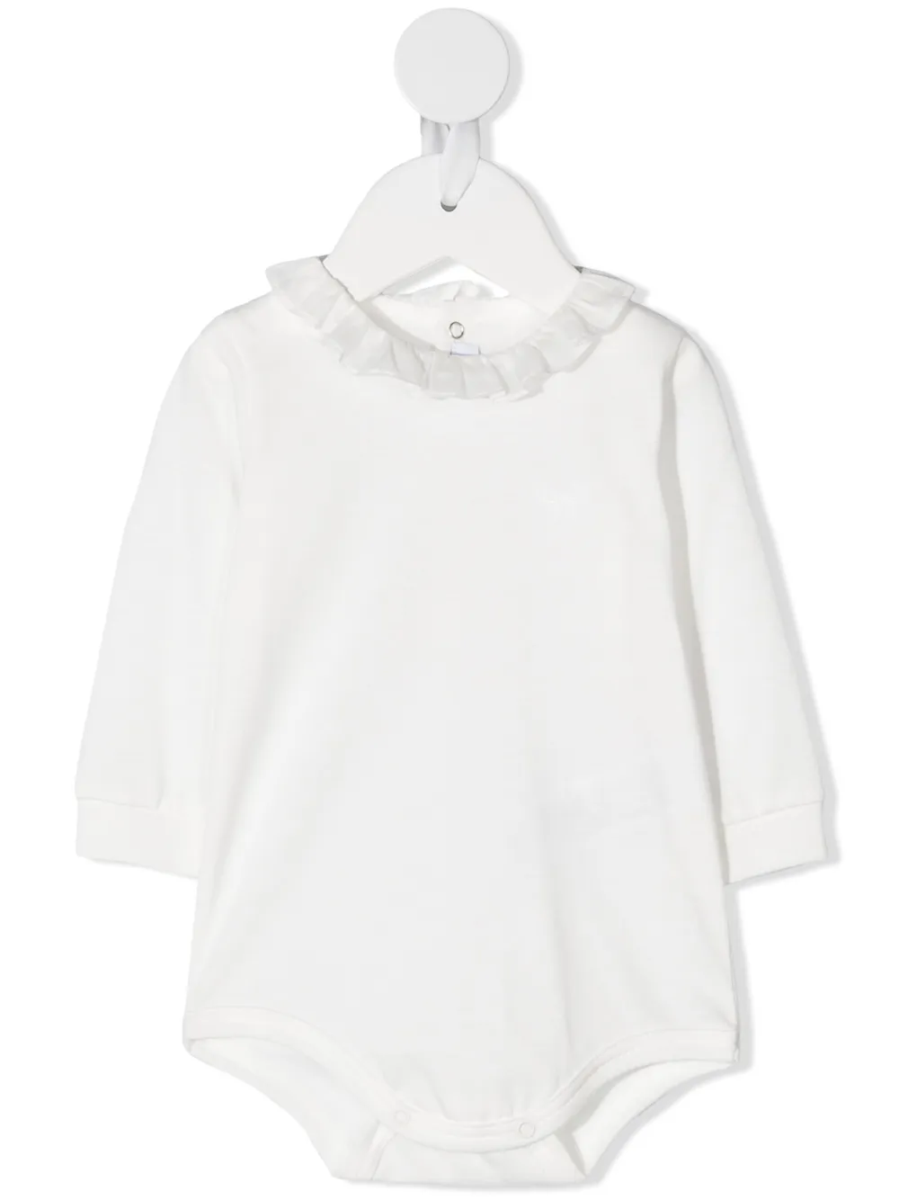 

Il Gufo ruffle neck bodysuit - Blanco
