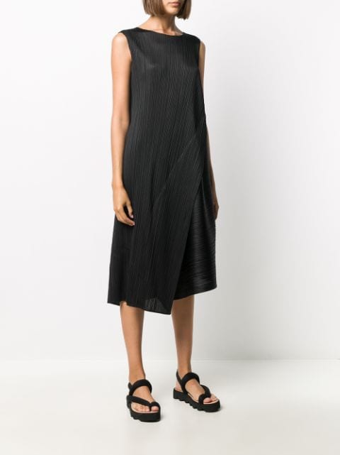 Pleats Please Issey Miyake Asymmetric Pleated Midi Dress - Farfetch