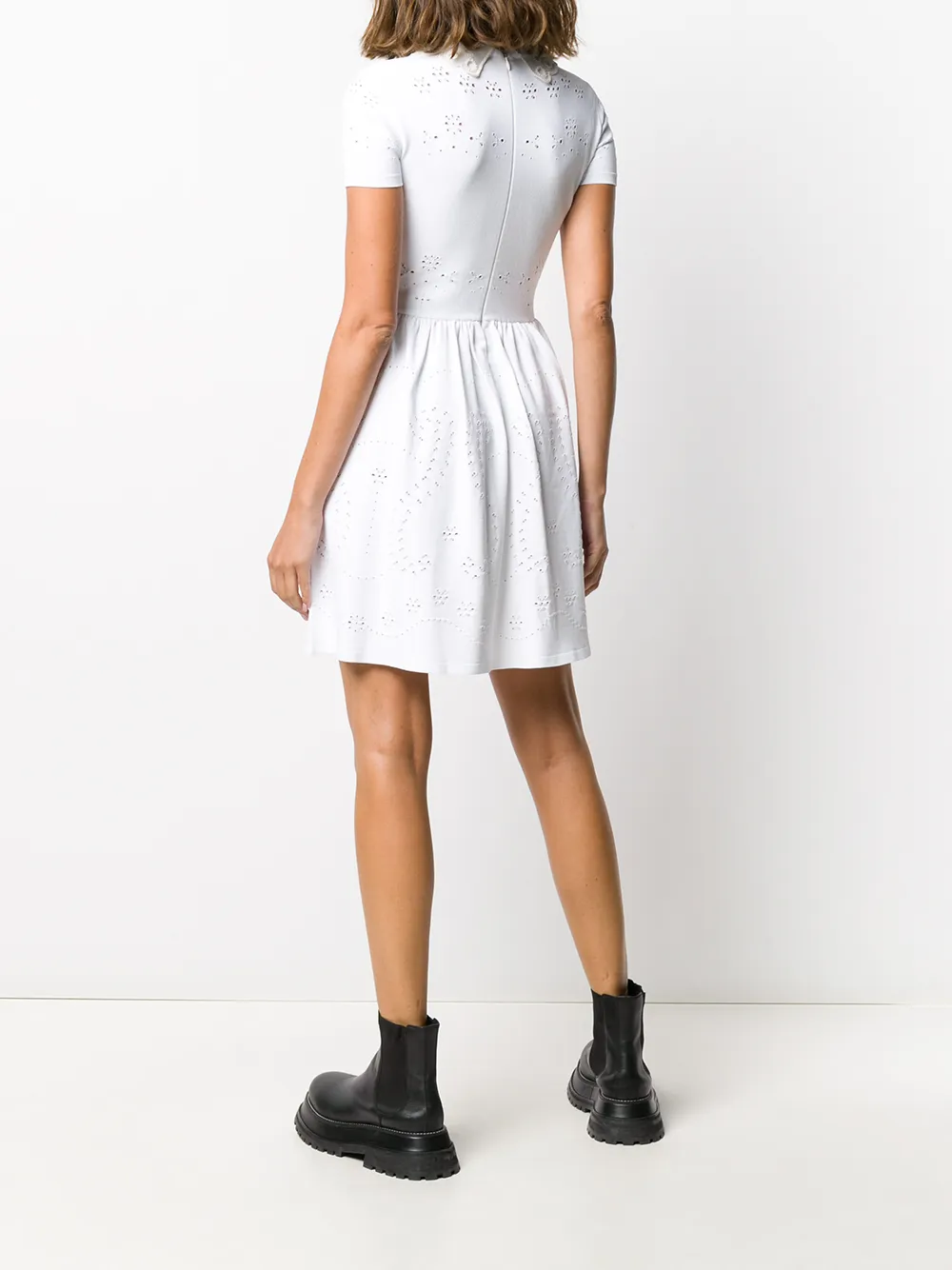 Valentino Garavani Jurk met Peter Pan kraag Wit