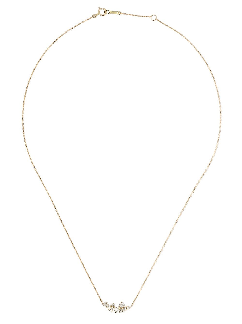 Image 1 of Mizuki 14kt yellow gold Sea of Beauty diamond cluster necklace