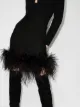 Image 2 of Taller Marmo feather trim high-waist skirt