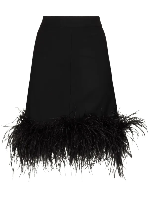 Skirt with fluffy trim Clearance