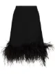 Image 1 of Taller Marmo feather trim high-waist skirt
