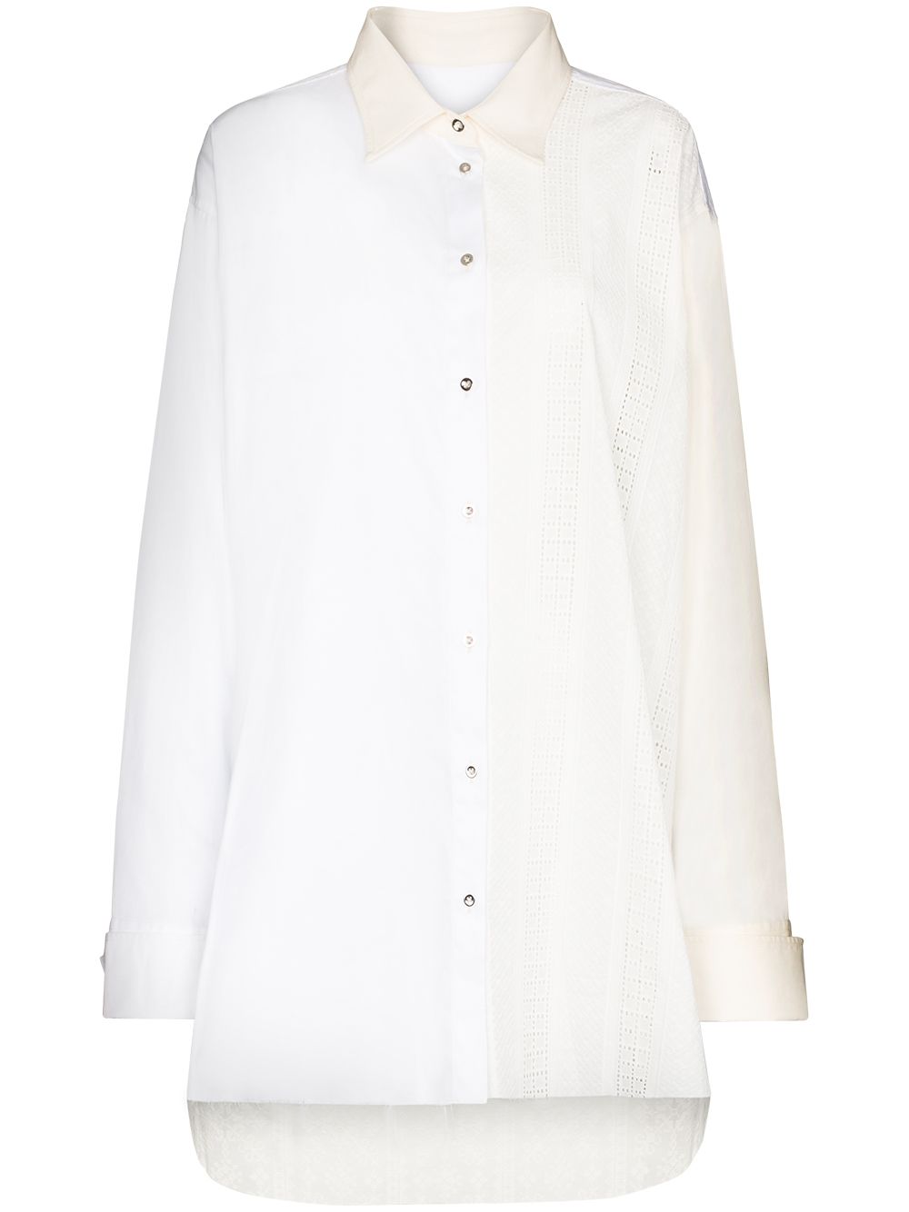 Marques'Almeida двухцветная рубашка оверсайз Белый RM01TP0250SHT 15758083