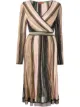 Image 1 of Missoni stripe wrap midi silk dress