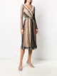 Missoni stripe wrap midi silk dress