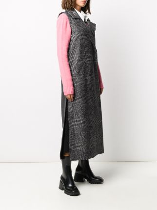 houndstooth-print vest coat展示图