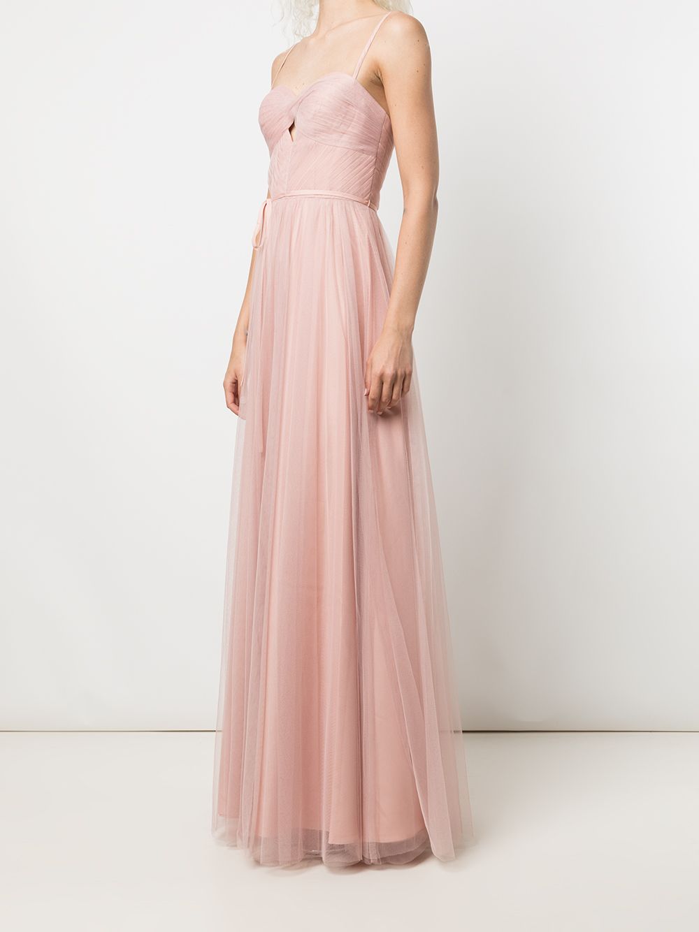 Shop Marchesa Notte Bridesmaids Sweetheart-neck Floor-length Gown In Rosa