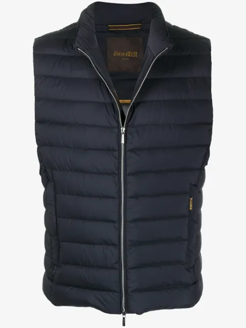 Moorer padded zip-up gilet