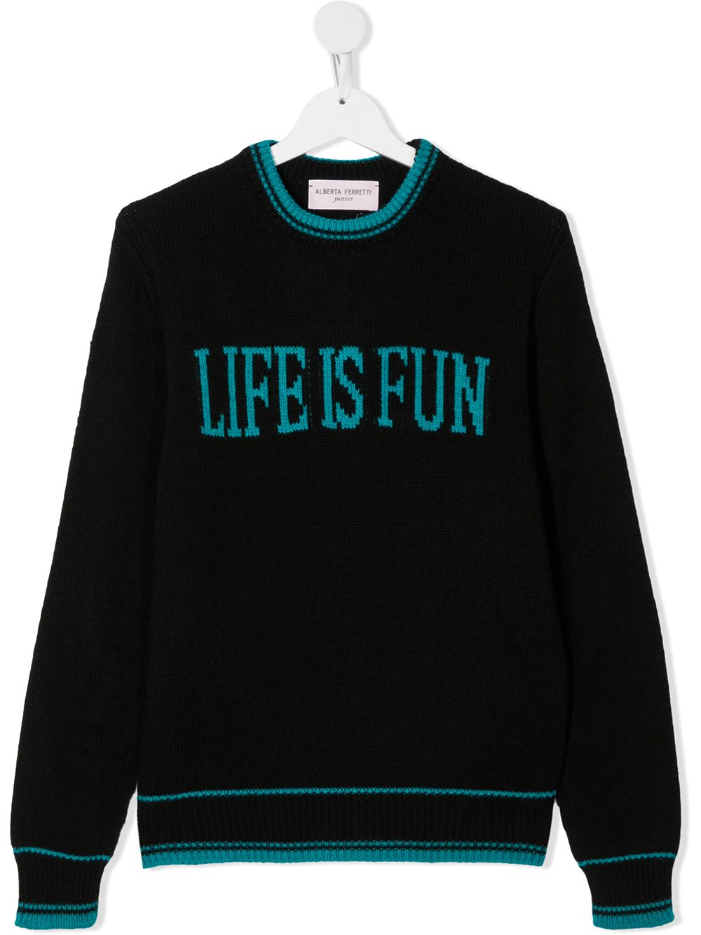 фото Alberta ferretti kids джемпер life is fun вязки интарсия