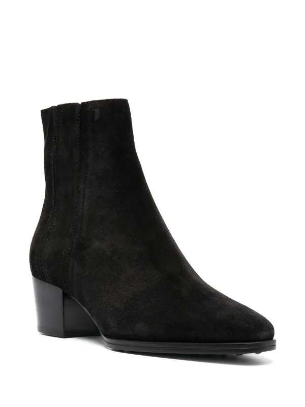 Black cuban heel ankle boots clearance